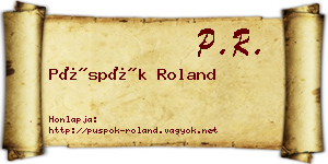 Püspök Roland névjegykártya