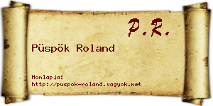 Püspök Roland névjegykártya